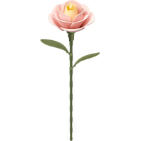 ROBOTIME Roker Floral Art: 3D puzzle Svetloružová kamélia 37 dielikov