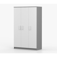 Šatní skříň SCOUT 2 - šedá/bílá (8 variant)