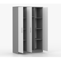 Šatní skříň SCOUT 2 - šedá/bílá (8 variant)