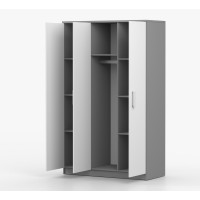 Šatní skříň SCOUT 2 - šedá/bílá (8 variant)