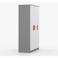 Šatní skříň SCOUT 2 - šedá/bílá (8 variant)