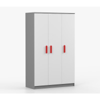 Šatní skříň SCOUT 2 - šedá/bílá (8 variant)