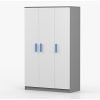 Šatní skříň SCOUT 2 - šedá/bílá (8 variant)