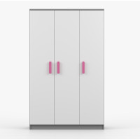 Šatníková skriňa SCOUT 2 - šedá/biela (viac variant)