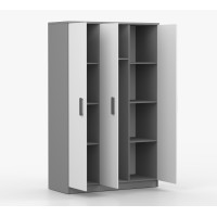 Šatní skříň SCOUT 2 - šedá/bílá (8 variant)