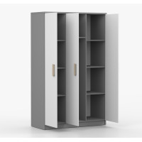 Šatní skříň SCOUT 2 - šedá/bílá (8 variant)