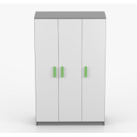 Šatní skříň SCOUT 2 - šedá/bílá (8 variant)