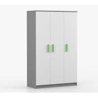 Šatní skříň SCOUT 2 - šedá/bílá (8 variant)