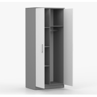 Šatníková skriňa SCOUT - šedá/biela (8 variant)