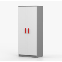 Šatníková skriňa SCOUT - šedá/biela (8 variant)