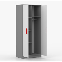 Šatníková skriňa SCOUT - šedá/biela (8 variant)