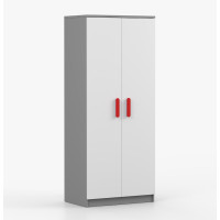 Šatníková skriňa SCOUT - šedá/biela (8 variant)