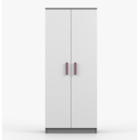 Šatníková skriňa SCOUT - šedá/biela (8 variant)