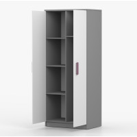 Šatníková skriňa SCOUT - šedá/biela (8 variant)