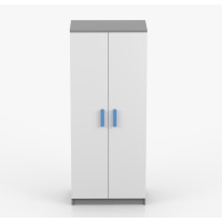 Šatníková skriňa SCOUT - šedá/biela (8 variant)
