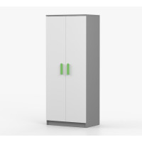 Šatníková skriňa SCOUT - šedá/biela (8 variant)