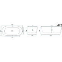 Rohová akrylátová vaňa REA SYDNEY BELLANTO 169x79.5 cm - ľavá - biela