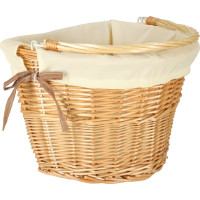 Prútený košík RALLEX na riadidlá bicykla - prírodný/biely