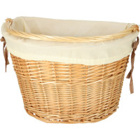 Prútený košík RALLEX na riadidlá bicykla - prírodný/biely