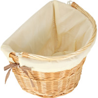 Prútený košík RALLEX na riadidlá bicykla - prírodný/biely