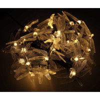 Solárne záhradné osvetlenie VÁŽKA - 6,5 m 30LED - teplá biela