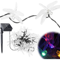 Solárne záhradné osvetlenie VÁŽKA - 6,5 m 30LED - multicolour