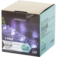 Solárne záhradné svetlá 8 LED - 4 ks - teplá biela