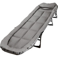 Kempingová skladacia posteľ LUARO - 190x63x30 cm - šedá