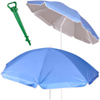 Plážový nastaviteľný slnečník 150 cm - modrý
