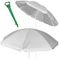 Plážový nastaviteľný slnečník 150 cm - šedý