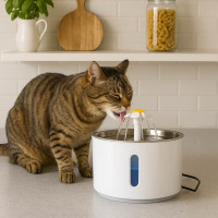 Automatická LED napájačka pre psy a mačky - 2,4l