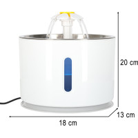 Automatická LED napájačka pre psy a mačky - 2,4l