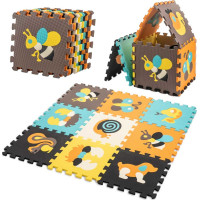 Penová podložka pre deti Farebné zvieratká - 85x85x1 cm - 9 ks