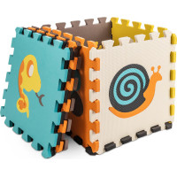 Penová podložka pre deti Farebné zvieratká - 85x85x1 cm - 9 ks