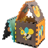 Penová podložka pre deti Farebné zvieratká - 85x85x1 cm - 9 ks