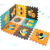 Penová podložka pre deti Farebné zvieratká - 85x85x1 cm - 9 ks