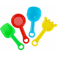 Súprava formičiek na piesok Loď so striekacou pištoľou - 12 kusov