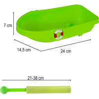 Súprava formičiek na piesok Loď so striekacou pištoľou - 12 kusov
