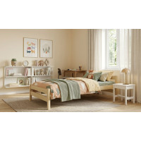 Detská posteľ z masívu borovice ALEXANDR - 160x80 cm - bez povrchových úprav