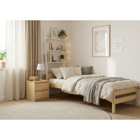 Detská posteľ z masívu borovice ALEXANDR - 180x90 cm - bez povrchových úprav