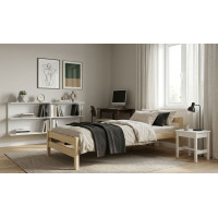 Detská posteľ z masívu borovice ALEXANDR - 200x90 cm - bez povrchových úprav