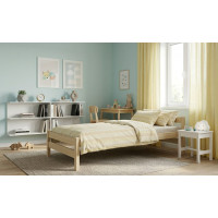 Detská posteľ z masívu borovice ALEXANDR - 160x80 cm - bez povrchových úprav