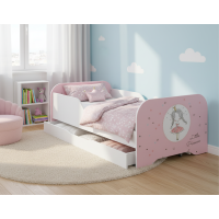 Detská posteľ KIM - PRINCEZNÁ 140x70 cm + MATRAC