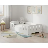 Detská Montessori posteľ LAKI 160x80 cm - biela