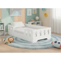 Detská Montessori posteľ LAKI 160x80 cm - biela