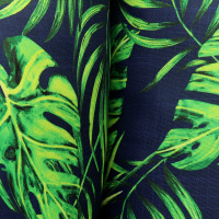 Vodeodolný vankúš do záhradného kresla ACAPULCO 90x105 cm - Monstera Granat