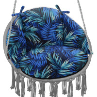 Vodeodolný obojstranný vankúš do závesného kresla LUNA UP - Blue Passion + čierna