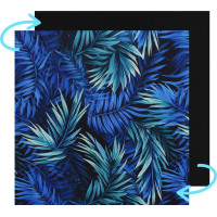 Vodeodolný obojstranný vankúš do závesného kresla LUNA UP - Blue Passion + čierna