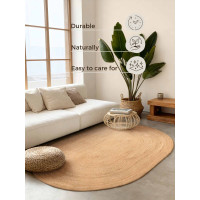 Kusový koberec Jute Braided 106005 Gold ovál