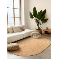 Kusový koberec Jute Braided 106005 Gold ovál